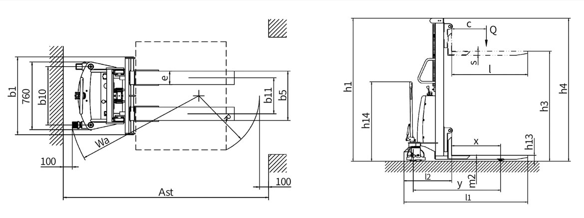 SPN半電動托盤堆垛車